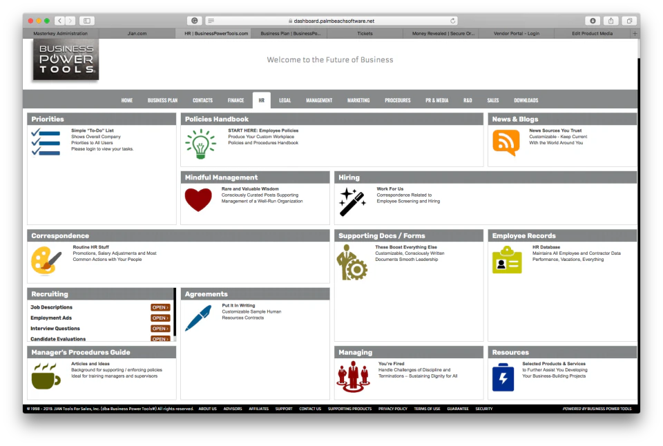 screenshot of Employee Manual Builder